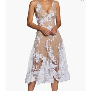 Dress the Population- Audrey Embroidered Fit & Flare Dress